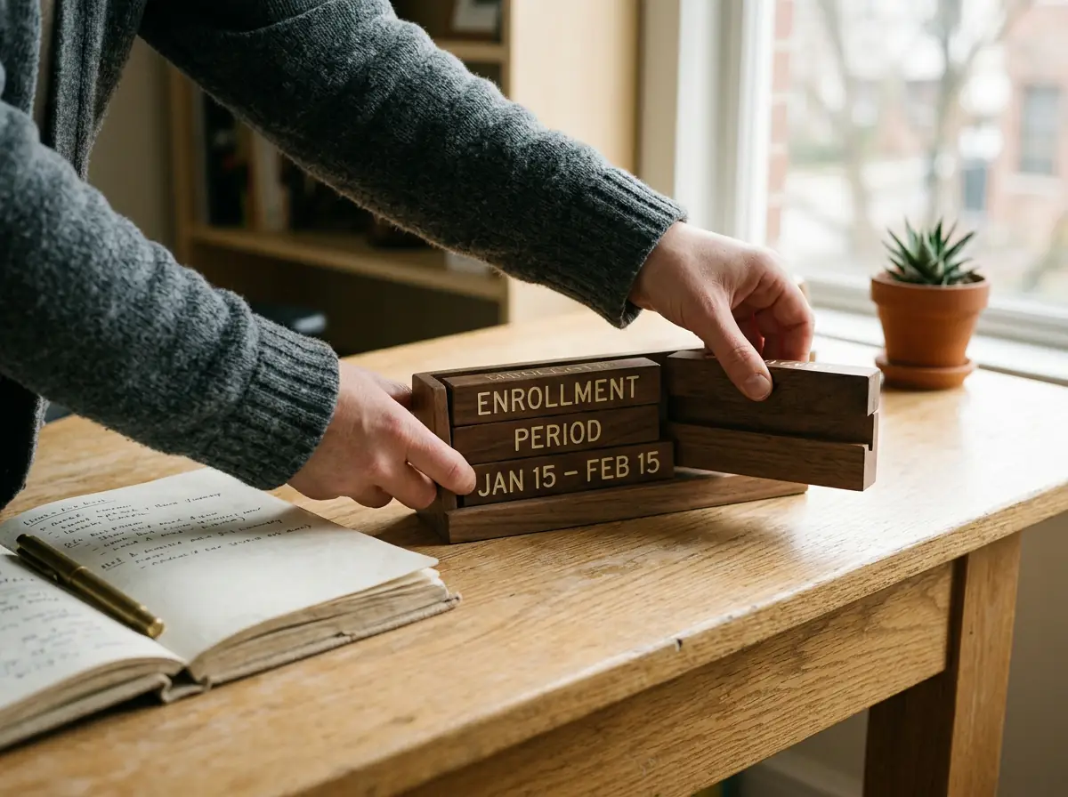 Retirement income planning materials arranged on an advisor's desk