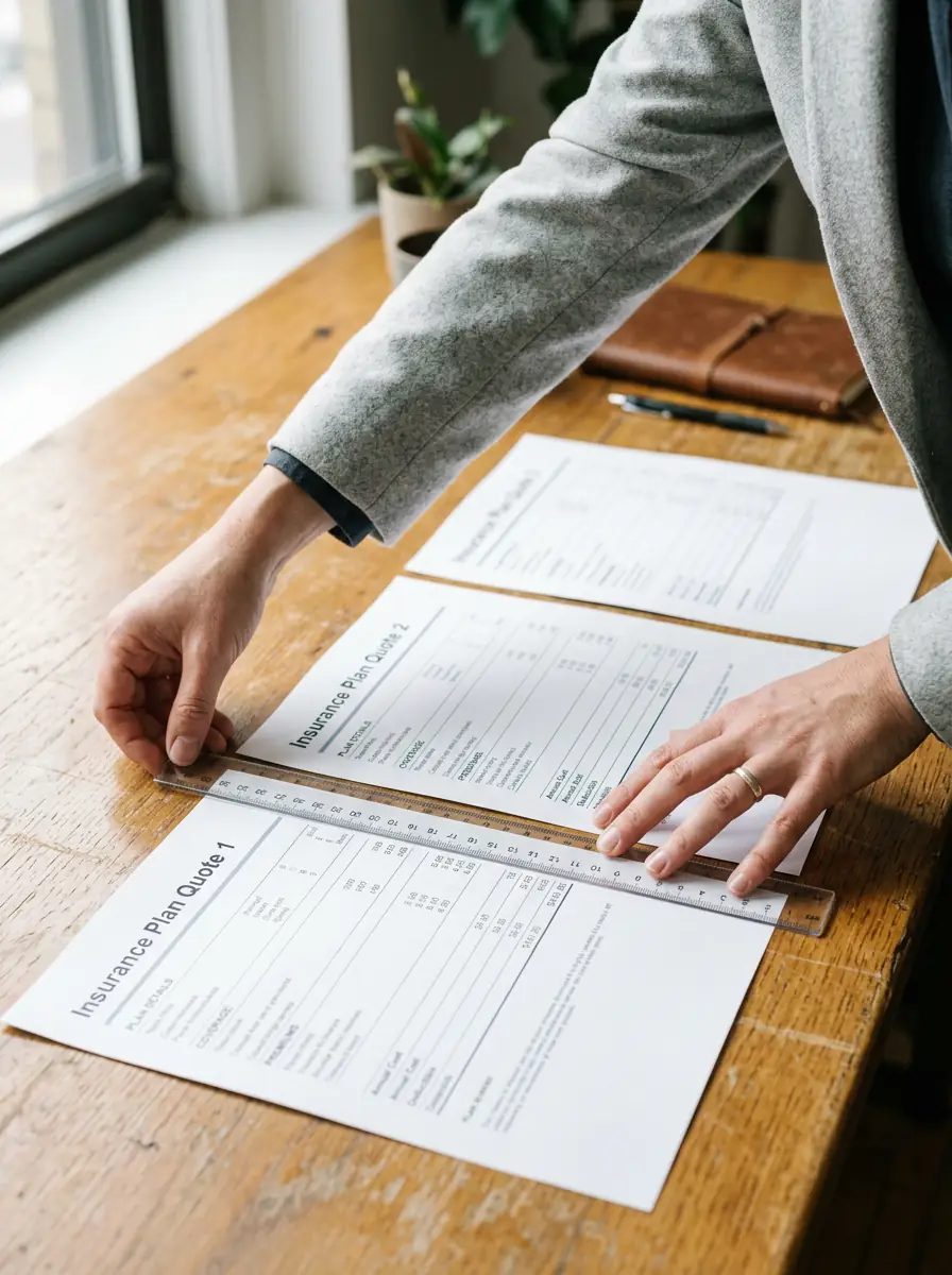 Advisor organizing a personalized coverage recommendation