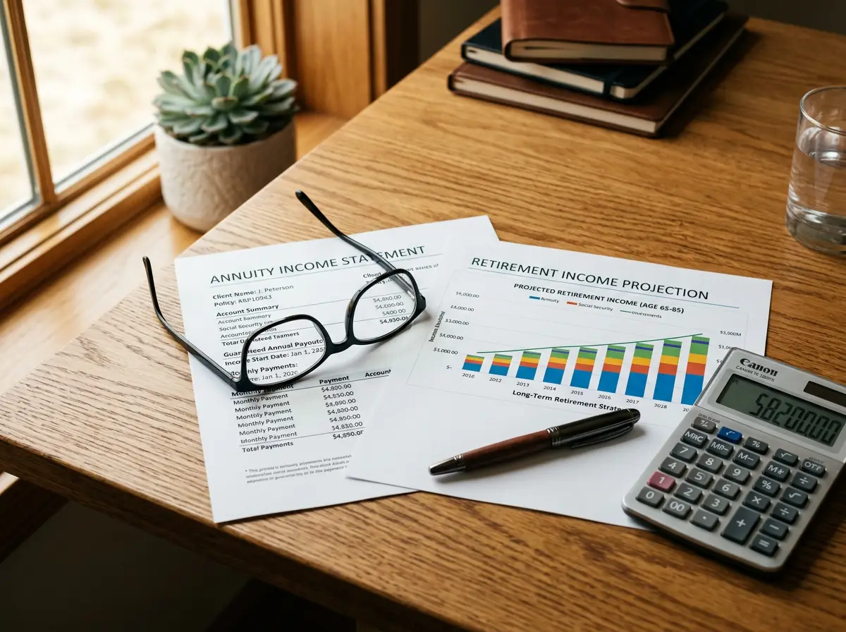 Retirement income chart and annuity planning notes